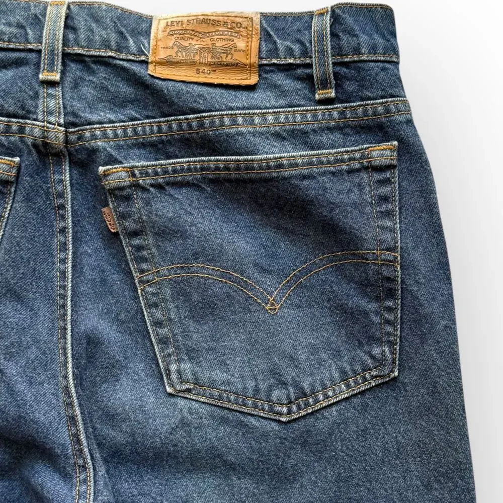 Vintage Y2K Levi's 540 Mens Blue Relaxed Fit Denim USA Straight Jeans Size 38x29